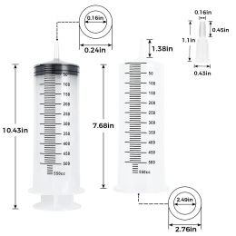 Seringa Pump Syringe Ink Reusable 500/350/250/100/60ml Big Feeding Seringue Pets Measuring Capacity Tube Large Syringes