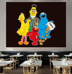 Tapestry trend Sesame Street background cloth wall cloth room layout bedside decoration tapestry3398495