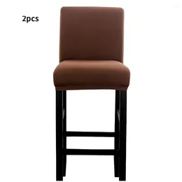 Chair Covers 2pcs/set Restaurant Reusable Bar Furniture Low Back Full Protection Stool Cover Removable Dining Room Anti Dust Home