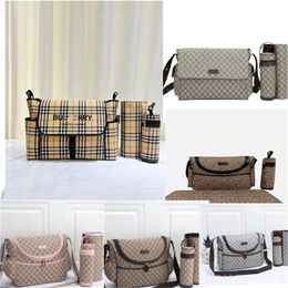 Brand baby diaper bag 3 sets high quality designer print multi-functional shoulder bag Mom Bag Waterproof diaper bag D4