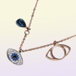 2019 Classic Evil Eye Necklace Jewellery for Women Girls Jewellery Set Gift Silver Rose Gold 2Colors 925 Sterling Silver Plated5997669