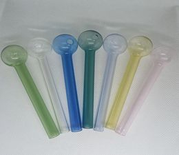 Smoking 41inch Length Glass Oil Burner Pipe OD 20mm 25mm Clear Colorful Burning Tube Dry Herb Tobacco Handle Nails Dab Rigs Acces6122986