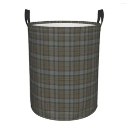 Laundry Bags TARTAN FRASER Dirty Baskets Folding Large Waterproof Clothes Toys Sundries Storage Basket Bucket For Home