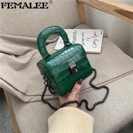 Drawstring Women Alligator Designer Lock Stone Pattern Korean Handbag Lady Chains Crocodile Trendy Crossbody Bag Female 2024 Bolsa