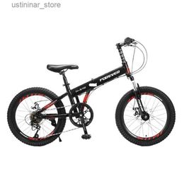 Bikes Ride-Ons Childrens Folding Mountain Bike 20 Inch 7-speed Outdoor Cycling For Boys And Girls Lightweight Pedal Variable Speed Bicycle L47