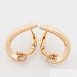 Dangle Chandelier Earrings Office Style 585 Rose Gold Irregar Shaped White Natural Zircon Drop Women Fine Love Fashion Jewellery Deliver Otm5H