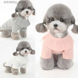 Dog Apparel Cute Pure Colour Pet T-Shirt Summer Pyjamas Do Clothin Chihuahua Puppy Yorkshire Poodle Pomeranian Clothes New L49