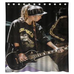 Tokio Hotel Band Member Tom Kaulitz German Popular Rock Music Festival Performs Scene Poster Bathroom Decor Shower Curtain