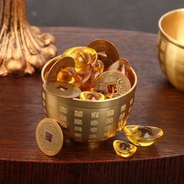 Momofuku Jar Brass Handicrafts Corset Fortune Momofuku Cup Cup Table Top Small Copper Rice Jar Ashtray Decoration