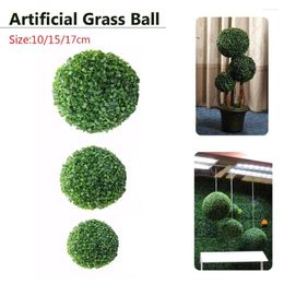 Decorative Flowers Green Hanging Wedding Outdoor Party Yard Garden Decoration Grass Ball Leave Artificial Plant