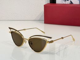 Sunglasses For Women and Men Popular 118 Summer Designer Fashion CR-39 Cateye Styles Anti-Ultraviolet Retro Plate Triangle Metal Full Frame Eyeglasses Random Box