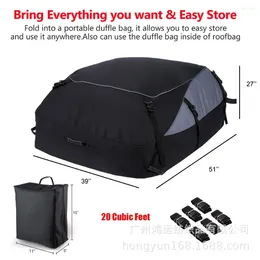 Storage Bags Car Carrying Luggage Bag 600D Outdoor SUV Foldable Self Driving Tour Equipment Roof Clothes Organiser Camping