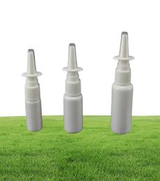 50pcslot 10ml 15ml 20ml 30ml 50ml White Empty Plastic Nasal Spray Bottles Pump Sprayer Mist Nose Spray Refillable Bottle1261487