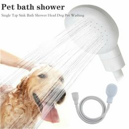 Dog Shower Head Spray Drains Strainer Pet Bath Hose Sink Washing Hair Pet Hairdresser Hair Wash Pet Push Shower Bathing Supplies