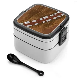 Dinnerware Wookie Style Bento Box Student Camping Lunch Dinner Boxes Chewbacca Personalised Double Layer