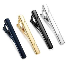 Formal Men039s copper Metal Fashion Twill Stripe Tie Clips Simple Necktie Ties Pin Bar Clasp Clip Clamp for Men Gift drop ship4607271