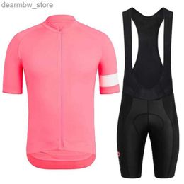 Cycling Jersey Sets 2023 Team Cycling Jersey+19D Bib Set Bike Sports Clothing Ropa Ciclism Bicyc Wear Clothes Mens Short Maillot Culotte Ciclismo L48