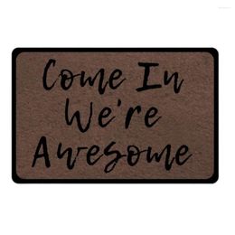 Carpets Come In We're Awesome Doormat Outdoor Porch Patio Front Floor Christmas Halloween Holiday Rug Decor Home Door Mat