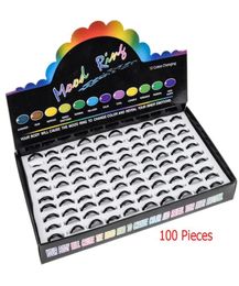 100pcslot Stainless steel Ring mix size mood rings changes Colour to temperature reveal your inner emotion love couple ring8933208