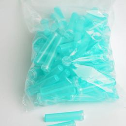 Decorative Flowers Flower Vials Floral Water Tubes With Caps Clear For Arrangements Transparent Decoration 100PCS Sky Blue 7 2