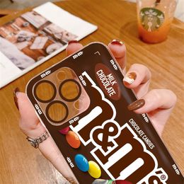 Luxury M-M&M's-S Chocolate Bean Face For Galaxy S23Ultra Case For Samsung S24 S23 S22 S21 Utra S20 Plus Fe S10 Note 20 10 Cover