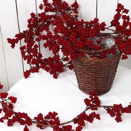 Decorative Flowers 1PC Simulation Of Fortune Fruit Idea Vine Suitable For Christmas Home Kitchen Restaurant Outdoor Activities Garden