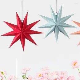 Party Decoration 30cm Nine Tip Paper Stars Colorful Lanterns Hanging Wedding Birthday Decorations Homeware Room Tree