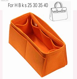Cosmetic Bags For H 25 Bir 30 k s 35 40 handmade 3MM Felt Insert Bags Organizer Makeup Handbag Organize Portable Cosmetic base shape L49