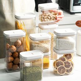 Storage Bottles 1pcs Sealed Food Plastic Coffee Beans Kitchen Household Transparent Snack Cereals Tank