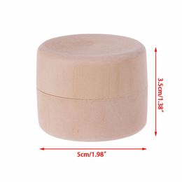 1 PCS Durable Wooden Storage Boxes Simple Decorative Storage Container Natural Round Jewellery Storage Organisation