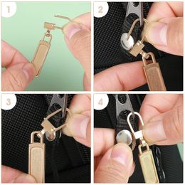 Metal Detachable Zipper Puller Replacement Zipper Head Slider Repair Kits for Luggage Bags Clothing DIY Sewing Zipper Pull Tab