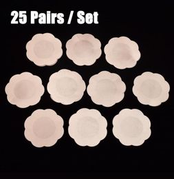 25pairs bag Flower Adhesive Nipple Covers Pads Body Breasts Stickers Disposable Milk Paste Anti Emptied The Chest Paste Bra5811193