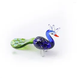 Decorative Figurines Peacock Glass Decoration Fashion Red/Blue/Purple/Amber Home Accessories Room