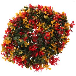 Decorative Flowers Wreath Christmas Decoration Party Supplies Front Door Garland Bright Light Artificial Plastic Hanging Ornaments Props