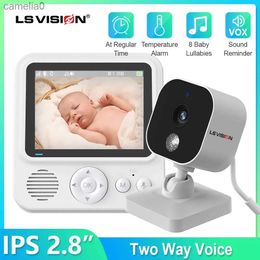 Baby Monitors LS Vision baby monitor with camera no WiFi night vision portable baby camera 2.8 inch IPS screen 200 Metre range VOX mode alarmC240412