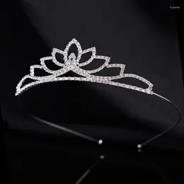 Hair Accessories 1pc Silver Plated Alloy Crown & Rhinestone Headband Bridal For Women Birthday Party Gift