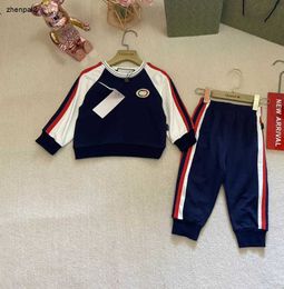 Luxury toddler bodysuit baby tracksuits Size 73-120 CM infant Crawling suit designer newborn Long sleeved hoodies and sports pants 24April