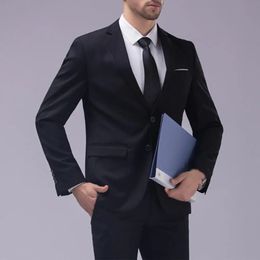 1 Set -Anzug -Mantelhose männliche formale reine zwei Knöpfe Blazerhose 240412