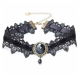 Women With Pendant Lace Necklace Handmade Short Chain Collar Choker Gothic Retro Sexy Costume Jewellery Wedding Vampire Holiday5390735