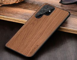 Cases for Samsung Galaxy S22 Ultra Plus coque unique design lightweight wood pattern PU leather protective Back Cover6271918