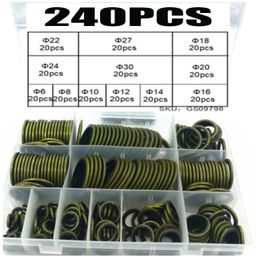100/150/240pcs Bonded Washer Metal Rubber Oil Drain Plug Gasket Fit M6 M8 M10 M12 M14 M16 Combined Washer Sealing Ring
