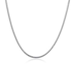 Plated sterling silver Chains (16 18 20 22 24)INCHS*3MM men's 3M bone necklace SN192 Top 925 silver plate Chains Necklaces jewelry5078573