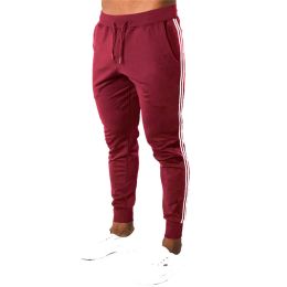 Pants Autumn Winter Men Running Pants Marathon Cotton Sweatpants Gym Bodybuilding Jogger Trousers Men Stripes Pencil Pants