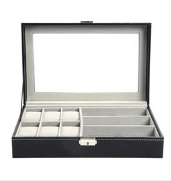 Multifunctional Watch Display Storage Box Sunglasses Organiser Watch Glasses Box Holder Black Jewellery Display6491303