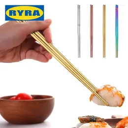 Chopsticks Premium Non-slip Versatile Set Stylish Design Sleek Chop Sticks Modern Stainless Steel Kitchen Utensils Elegant