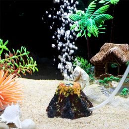 Creative Resin Air Bubble Stone Aquarium Volcano Shape Oxygen Pump Fish Tank Landscape Ornament Decor For Air Pump Aerator