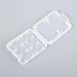 1Pc Transparent Protector Holder Micro Box For SD SDHC TF MS Memory Card Storage Case Plastic Boxes