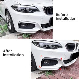 Car Front Bumper Lip Splitter Spoiler Strips For BMW 2 Series F22 F23 M Sport 2015-2019 Air Knife Trims