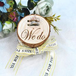 Gift Wrap " We Do" Wood Custom Made Ring Box Marriage Proposal Holder For Wedding Valentine Couple Lover Gifts Favours