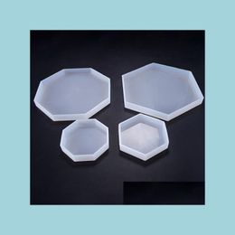 Molds Diy Sile Epoxy Mold Hexagon And Octagonal Flexible Desktop Decoration Mods Manual Craft Tool Supplies For Jewelry Drop Delivery Dhxkw